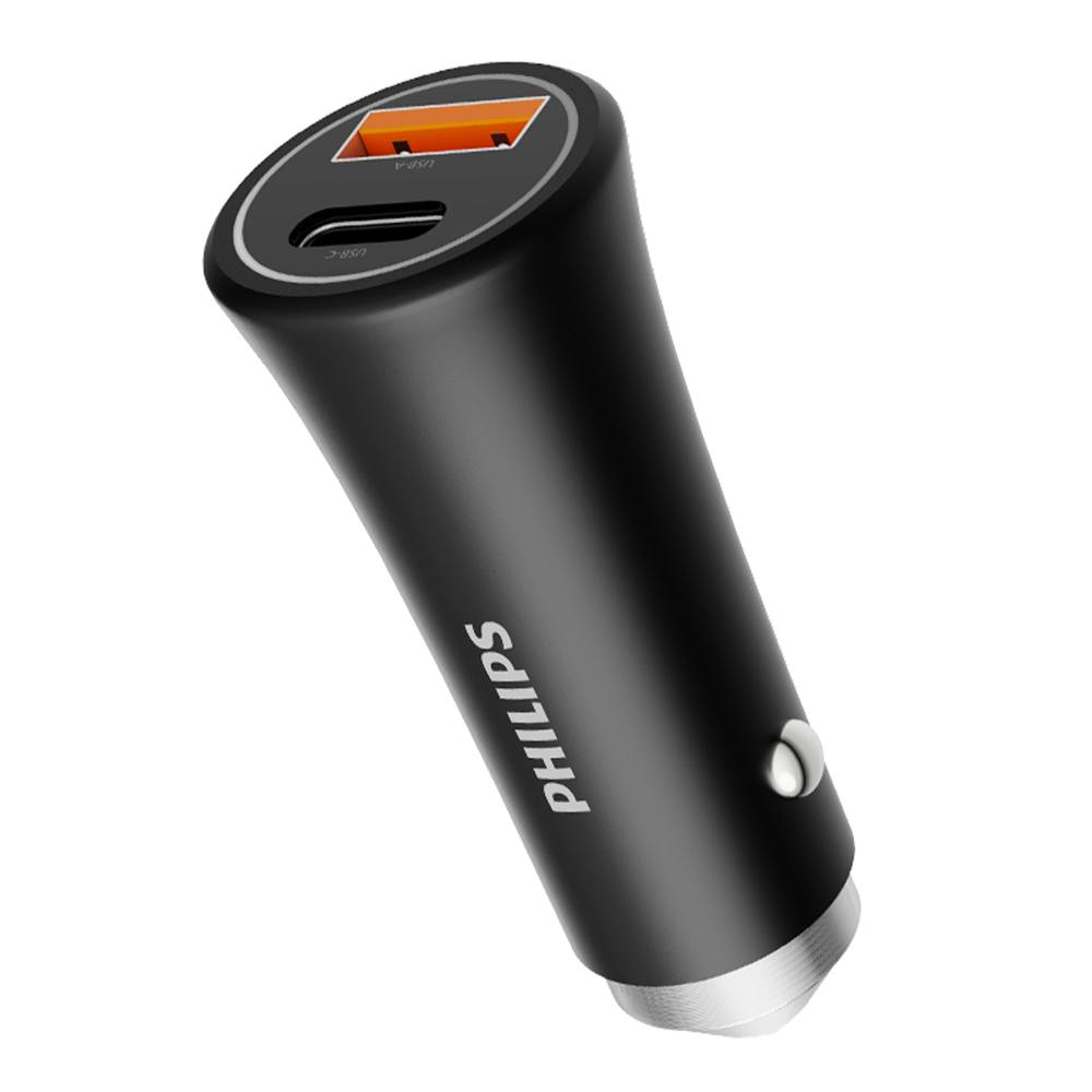 PHILIPS DLP5522CB70 Car Charger - Black - 4895229149090