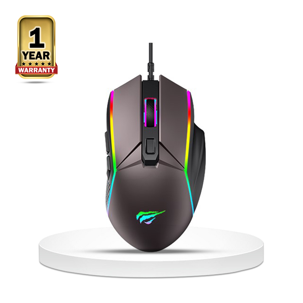 Havit MS1028 RGB Backlit Programmable Gaming Mouse - Black