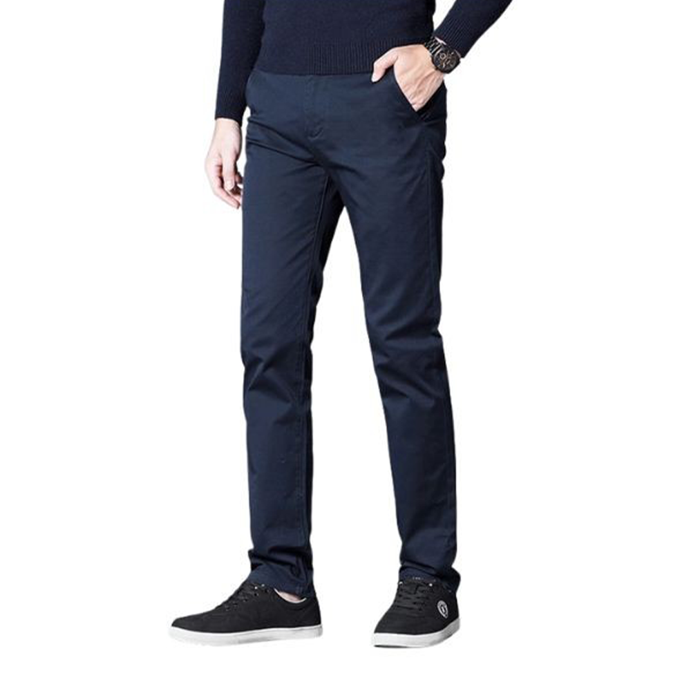 Cotton Chinos Gabardine Pant For Men - Black