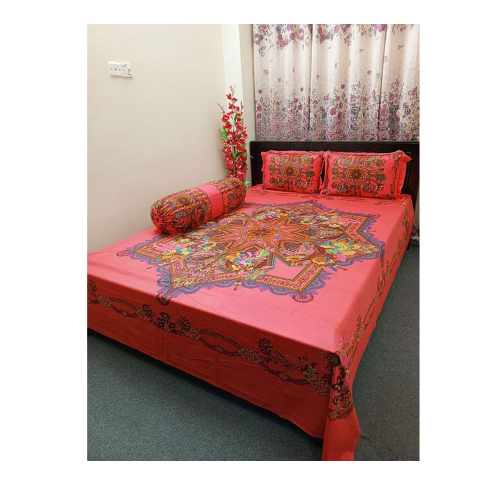 Cotton Bedsheet with Pillow Covers - king Size - 2502026