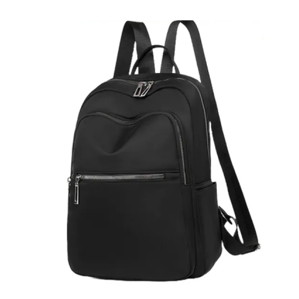 Nylon Oxford Multifunctional Leisure Backpack for Women - Black 