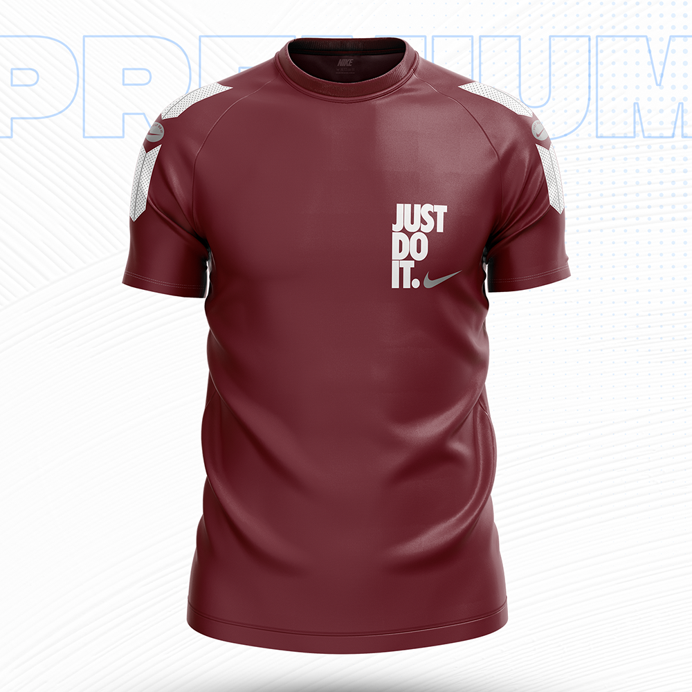 Mesh Short Sleeve Sports Jersey for Men - Maroon - NEX-JDI-10