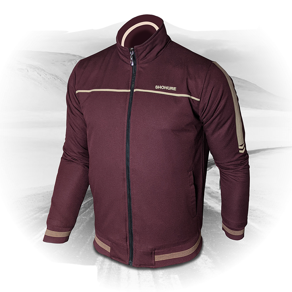 China Microfiber Double Part Air Proof Winter Jacket for Men - Maroon - JCK41