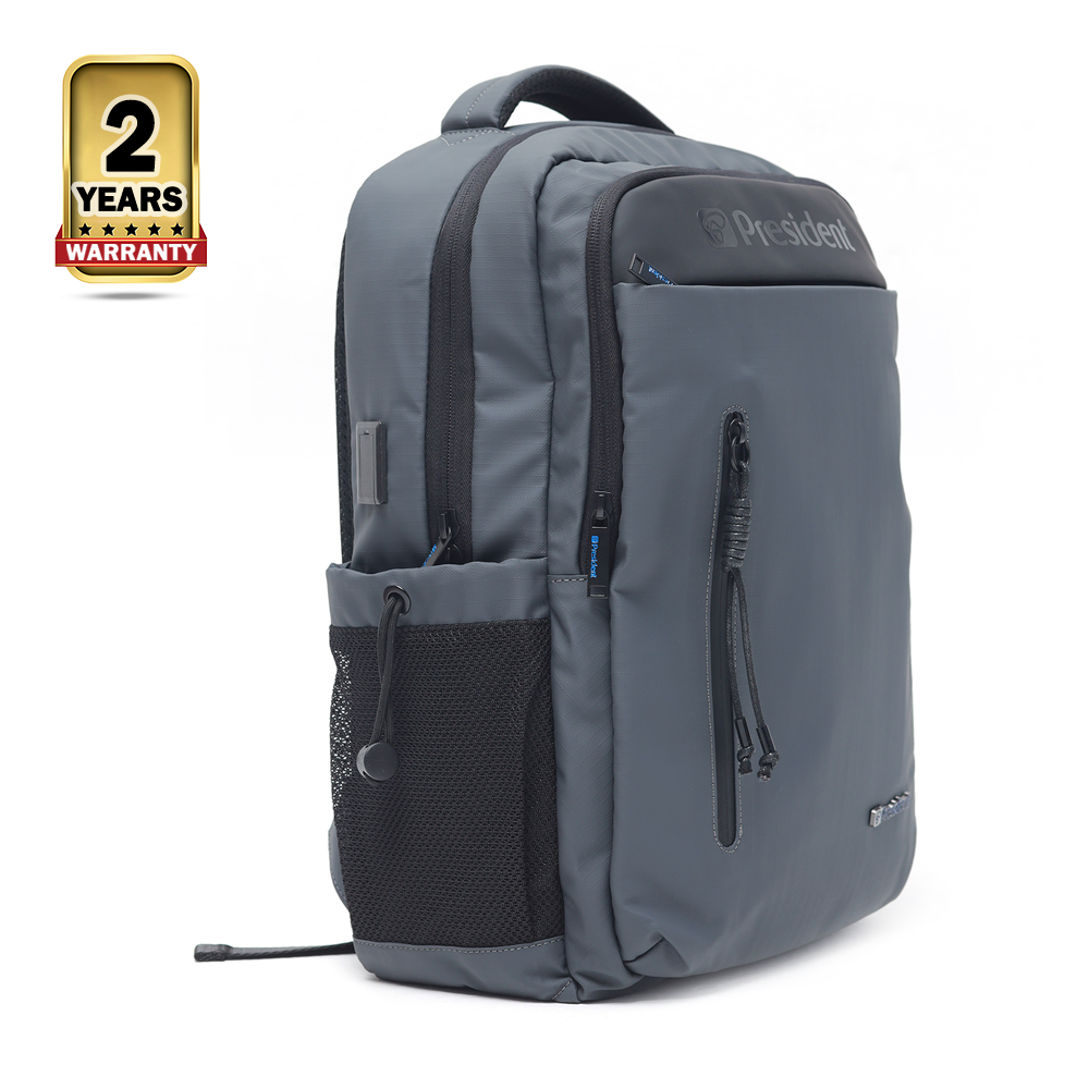 President Nylon Waterproof Laptop Backpack Blue