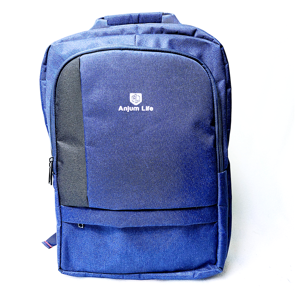 Satin Trendy Waterproof Large Backpack - Blue - AL1020