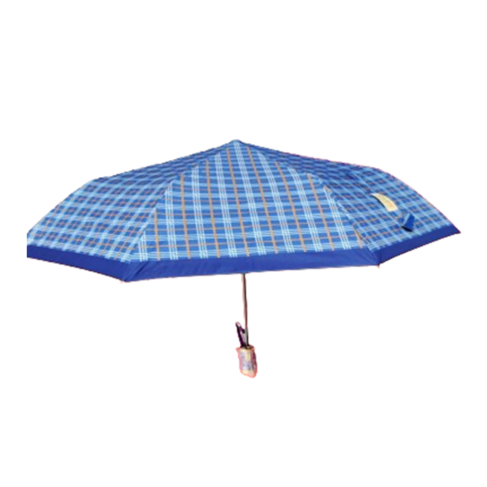 Polyester Auto Open Heavy Duty Folding Umbrella - Blue