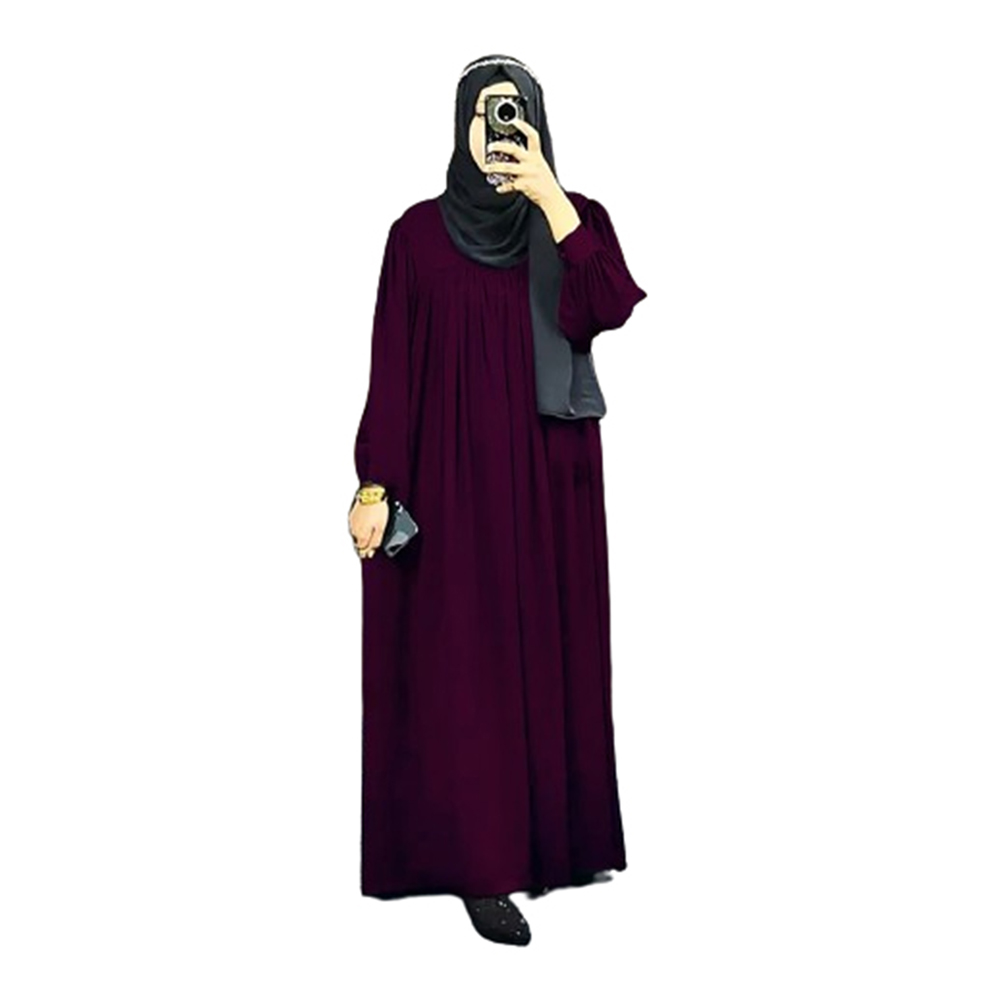 Dubai Cherri Abaya Borkha With Hijab For Women - Maroon - BK-A08