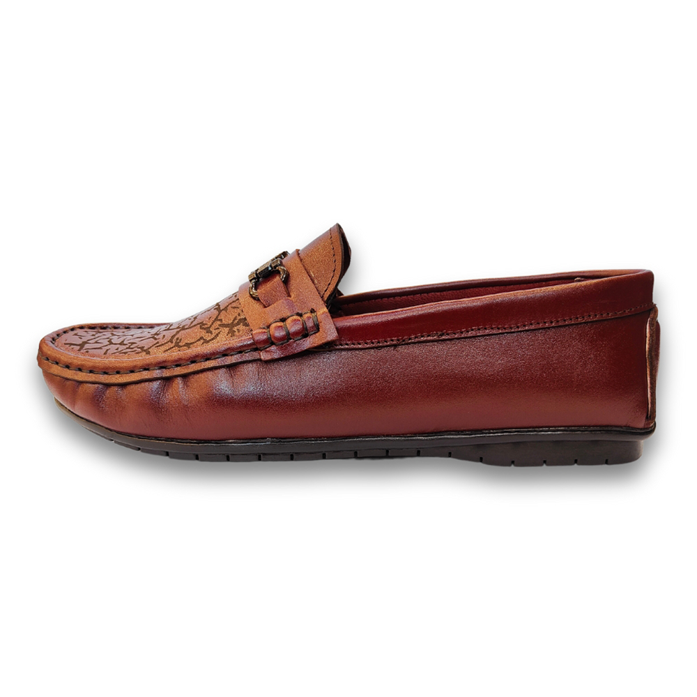 Leather Half Shoes for Men - Chocolate -RH4021