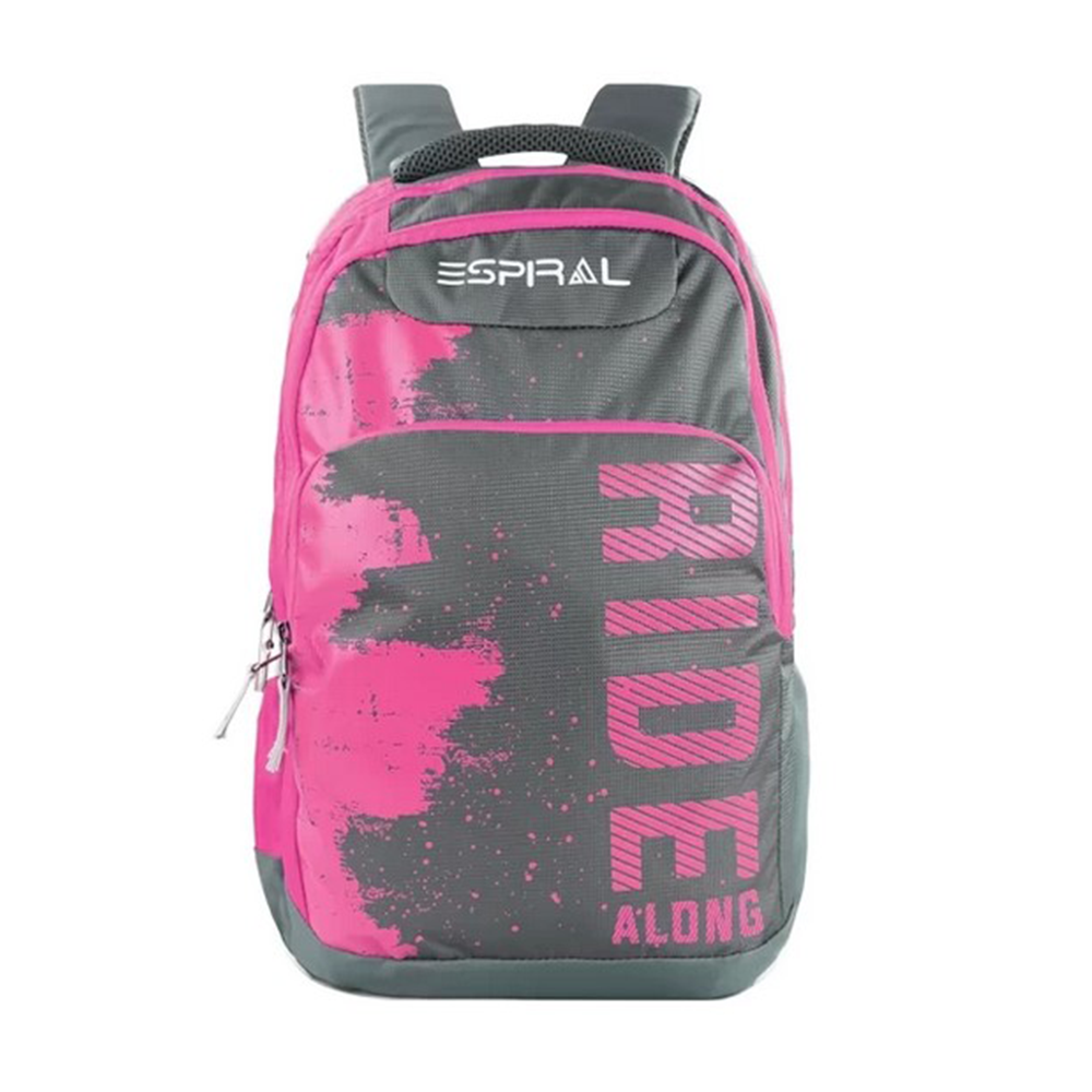 Nylon Backpack For Men - KZ803 - Pink and Grey