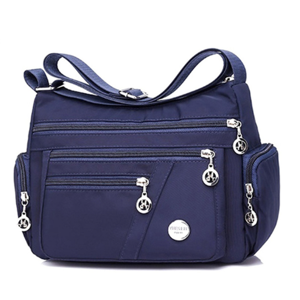 Nylon Single Shoulder Hand Bag - Blue