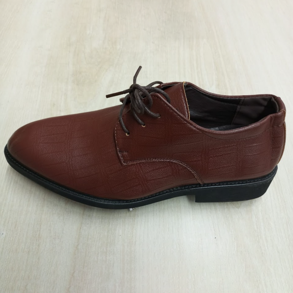 PU Leather Shoes for Men - Chocolate - F698