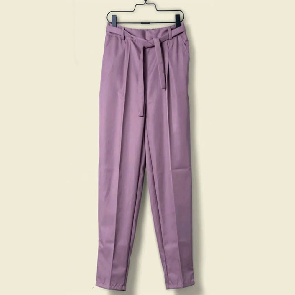 Cotton Western Regular Fit Formal Pant For Women - Lavender