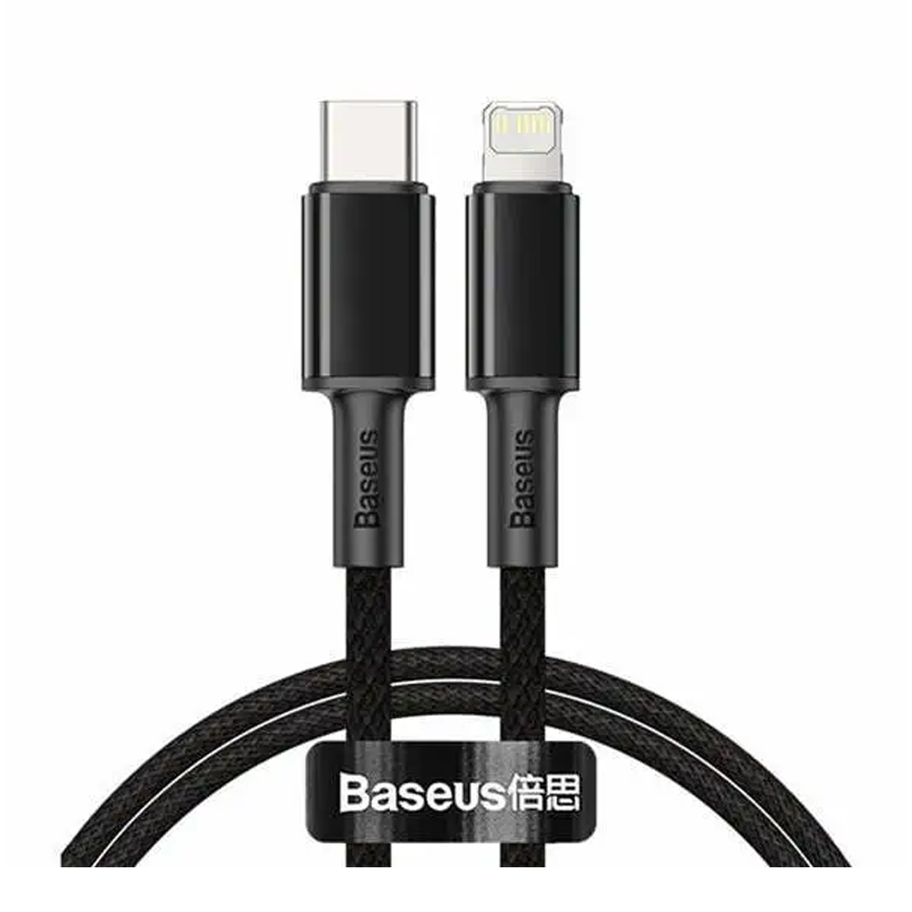 Baseus High Density Braided Type-C To Ip Pd 20W Lightning Data Cable 1M - Black