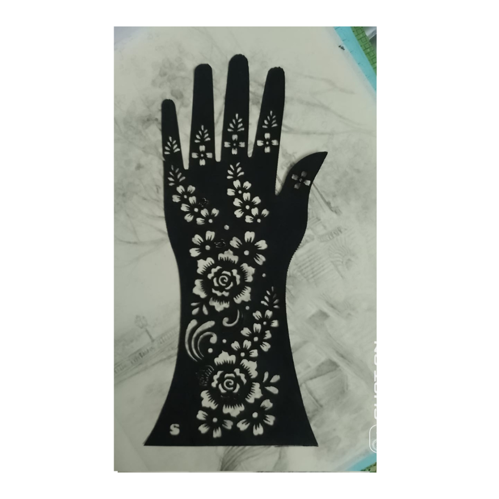 Mehedi Henna Hand Stencil Sticker For Women