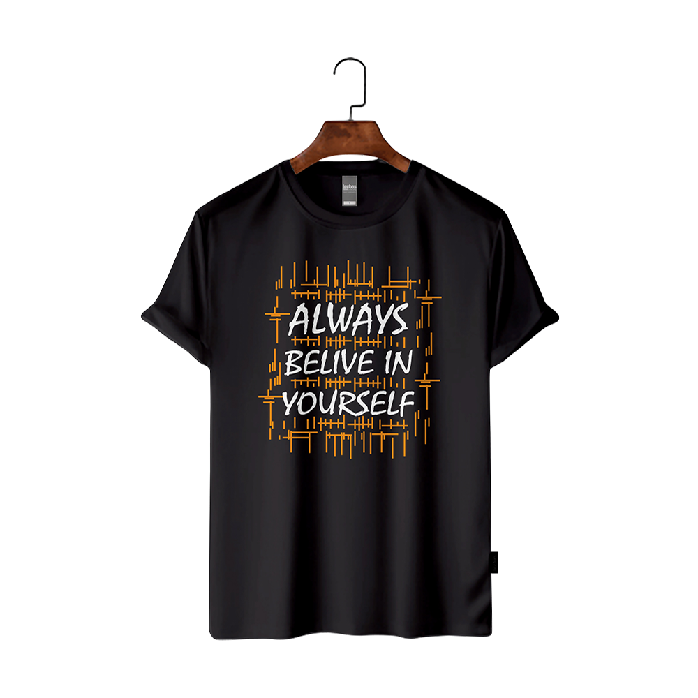 Maxan Cotton Half Sleeve T-Shirt For Men - Always Believe