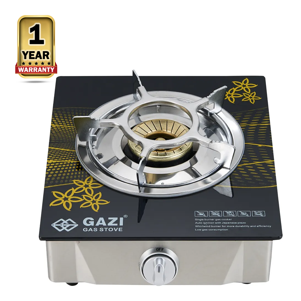 Gazi GST118C Single Glass Burner Gas Stove Multicolor