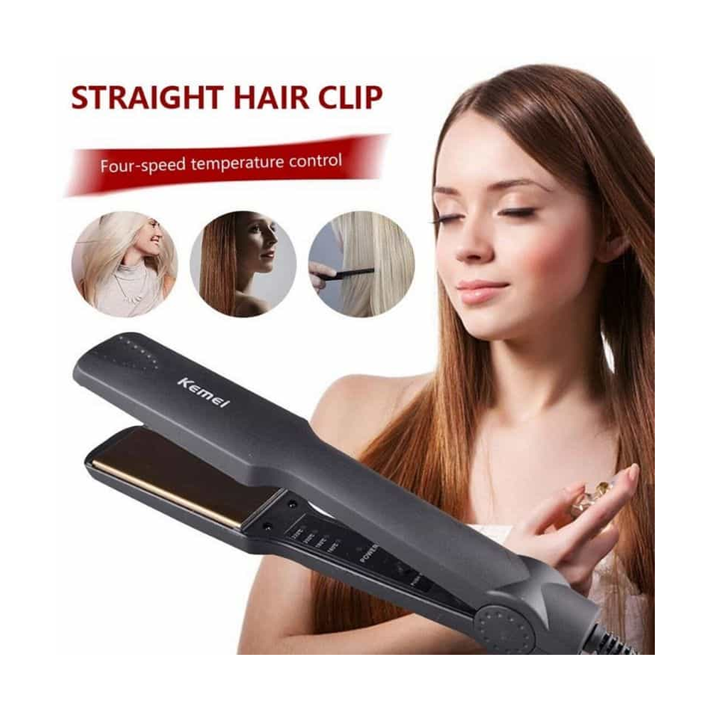 Kemei KM329 Hair Straightener For Women Black