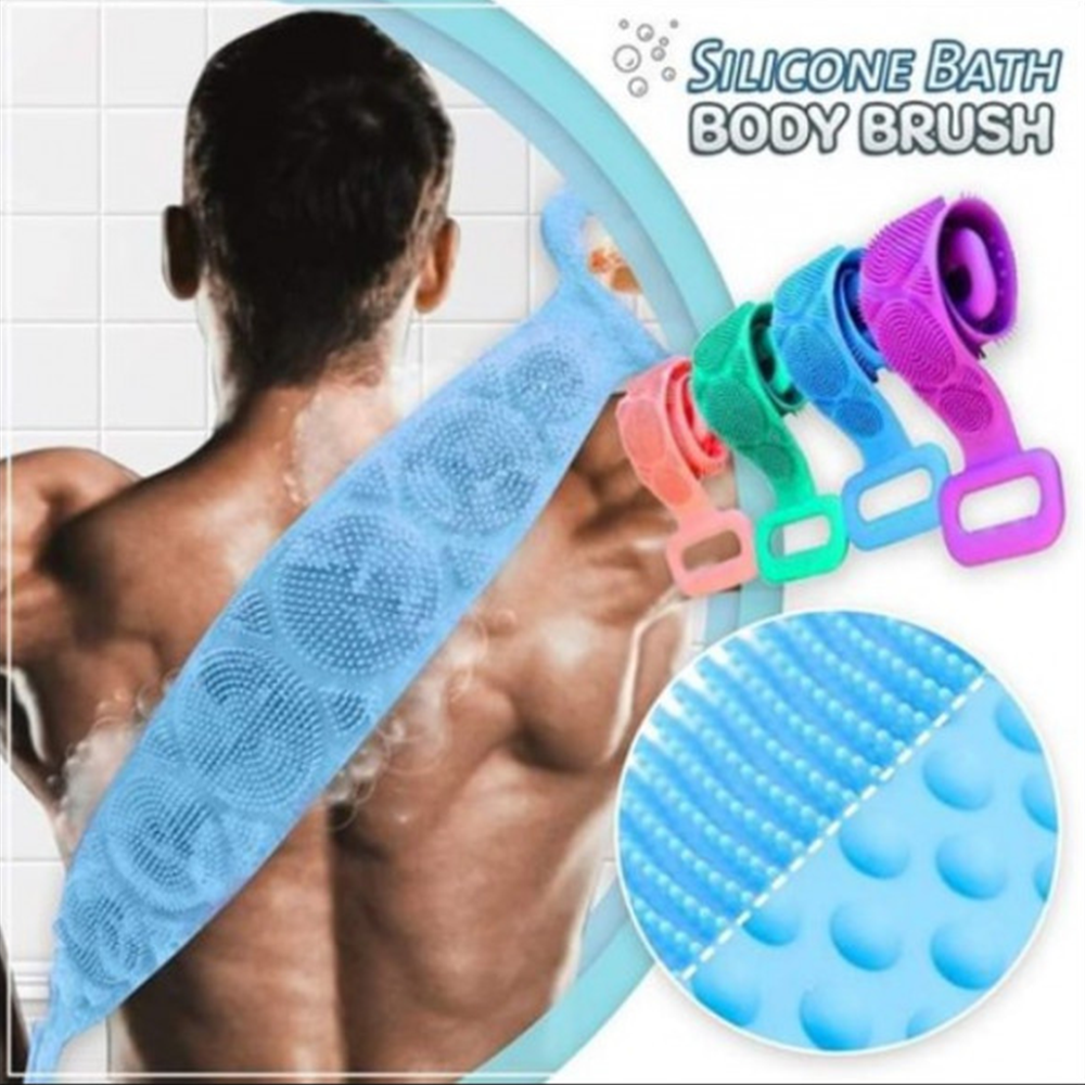 Silicone Bath Body Brush and Shower Massager Exfoliating Back Scrubber 