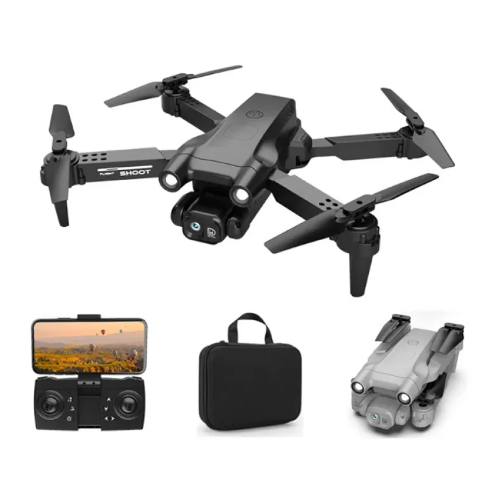 F195 Pro 4k Dual HD Camera Foldable Aerial Drone - Black