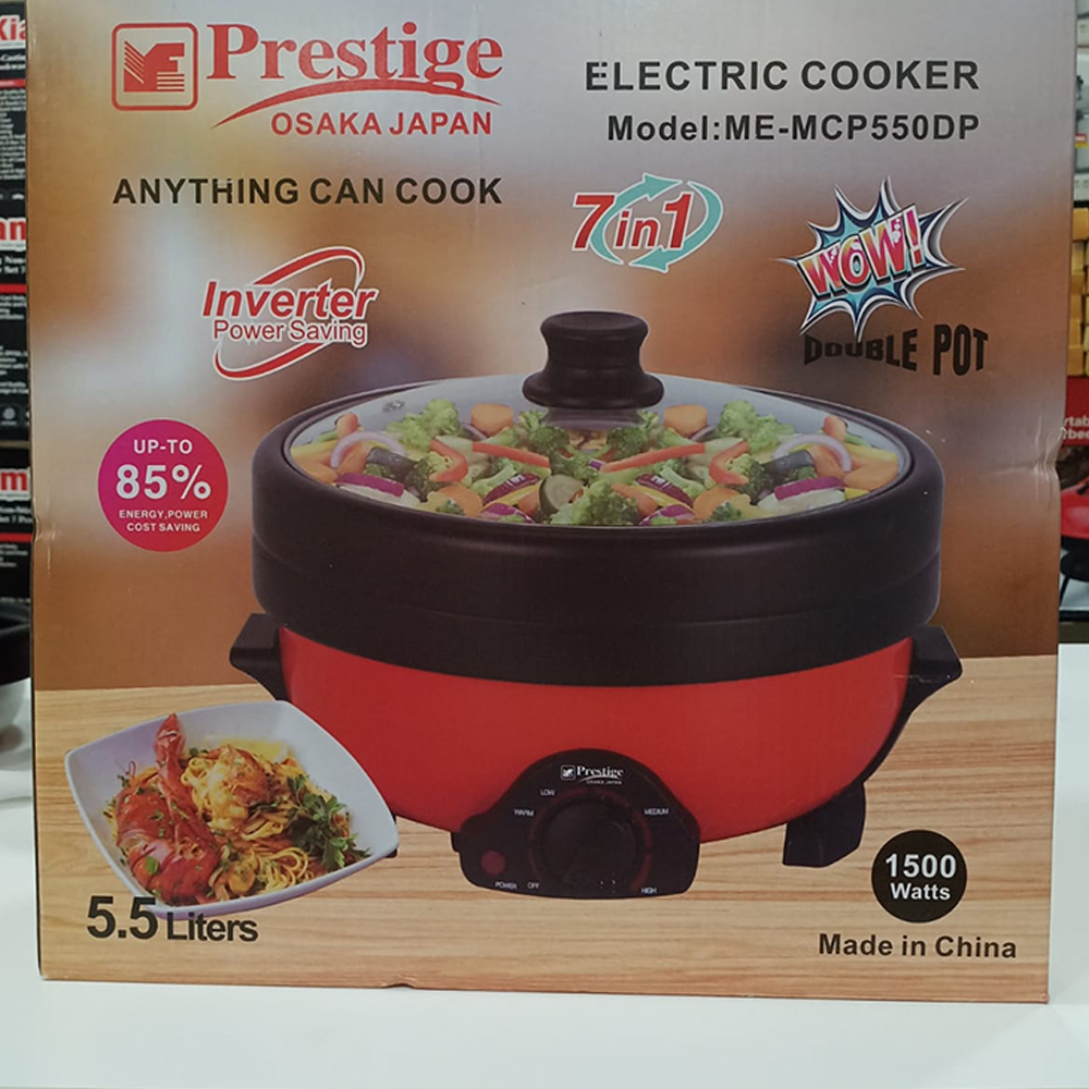 Prestige ME MCP550DP Double Pot Electric Cooker 5.5 Liters