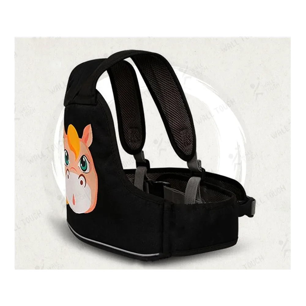  Polyester Cartoon Design Child Riding Safety Belt Bag - Black - 321360513