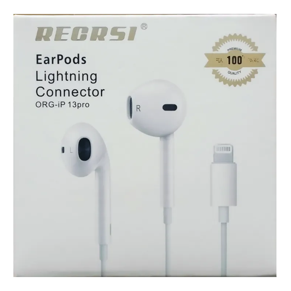 RECRSI ORG-iP 13 Pro In Ear Stereo Headphone - White