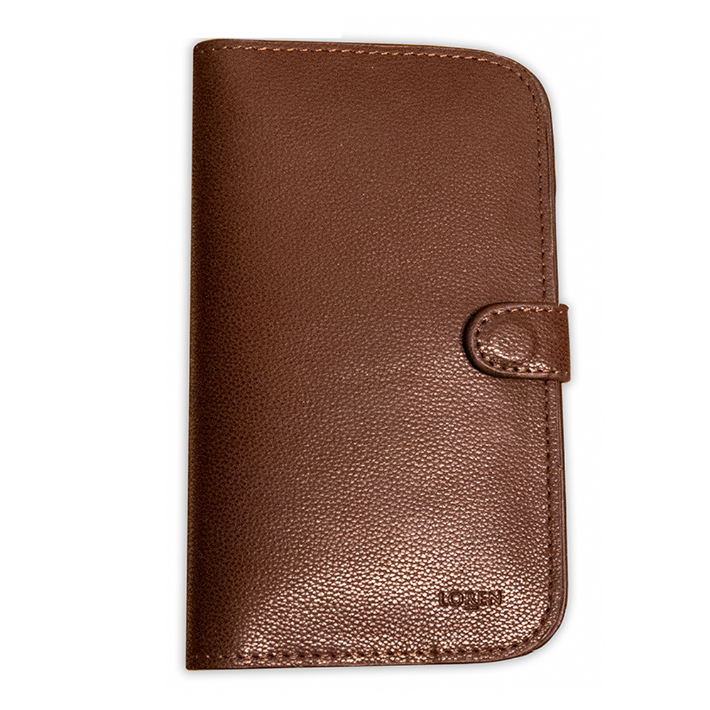 Artificial Leather Mobile Wallet For Men - Brown - MMW1