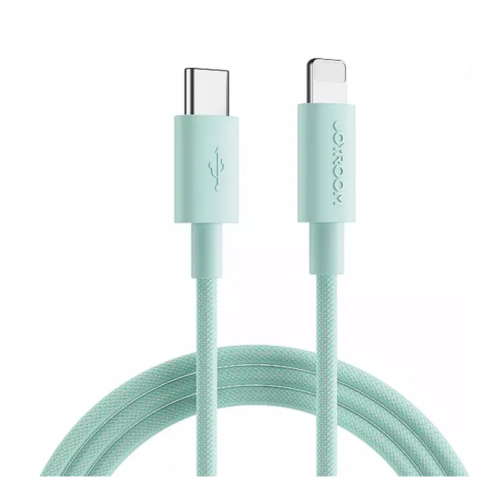 Joyroom S-02524M13 Durable USB Type-C To Lightning 20W Fast Charging Cable - 1M - Sea Green