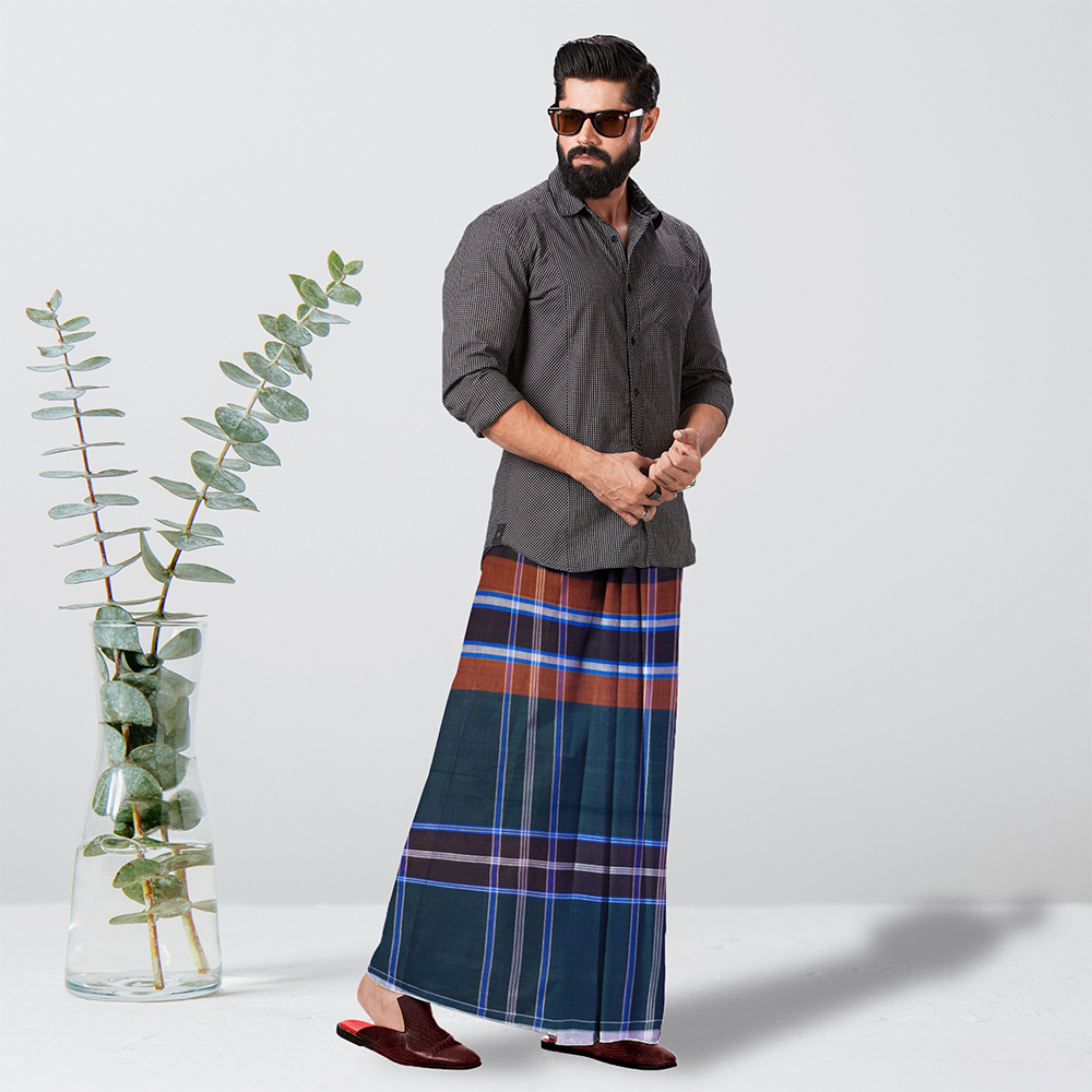 Cotton Lungi for Men - Multicolor - LMB07