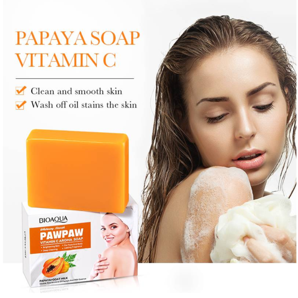 Bioaqua Paw Paw Vitamin C Papaya Soap - 100gm