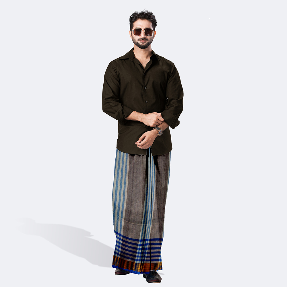 Cotton Lungi for Men - Multicolor - LM-10