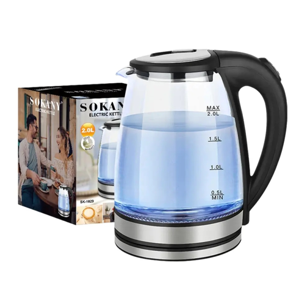 Sokany SK-1029 Electric Kettle - 1500W - 2 Liter