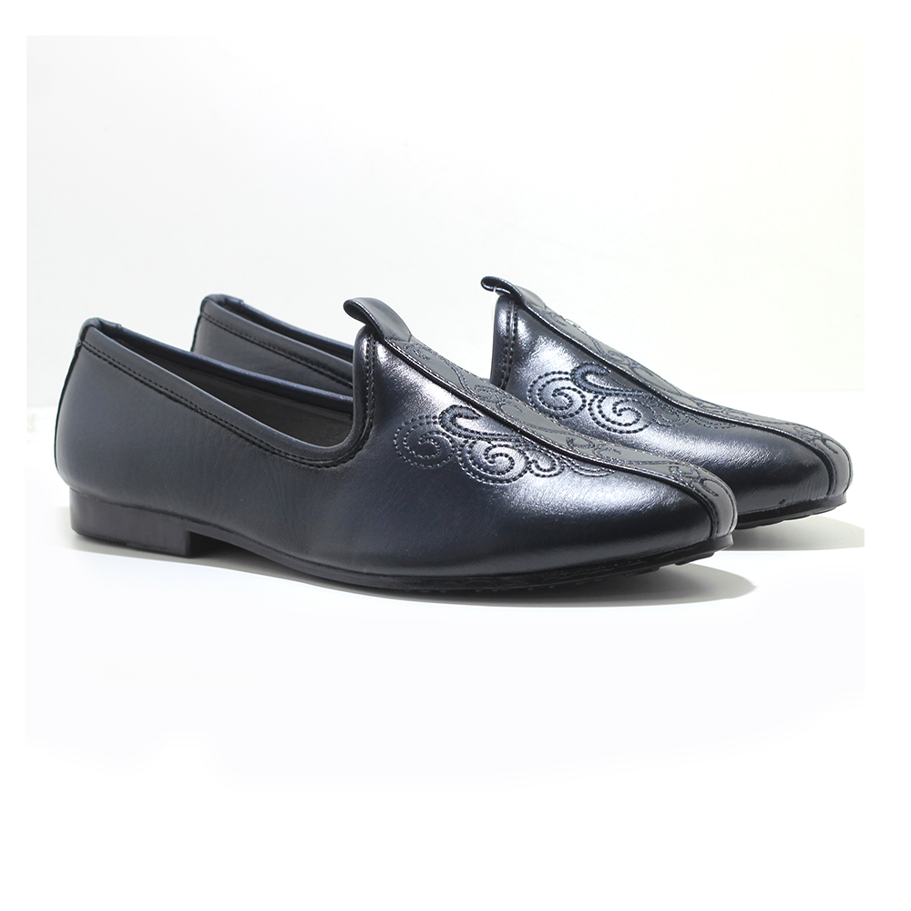 PU Leather Shoe For Men - Dark Blue - IN381