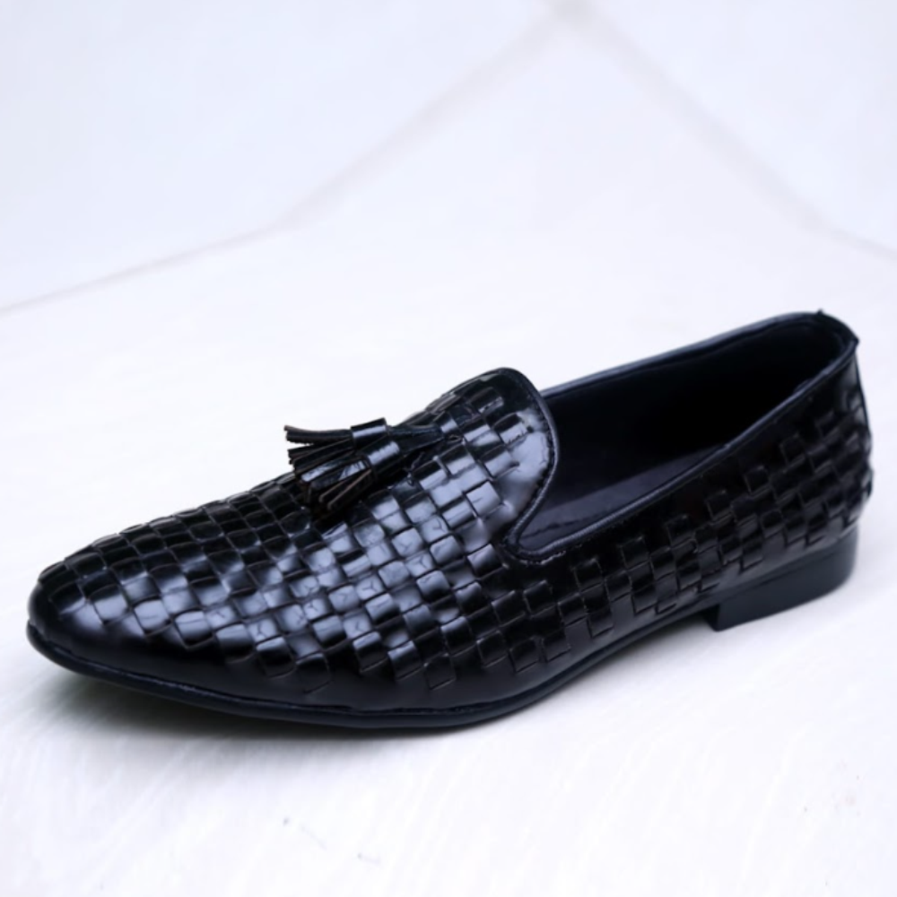 PU Leather Loafer Shoes for Men - Black - A95
