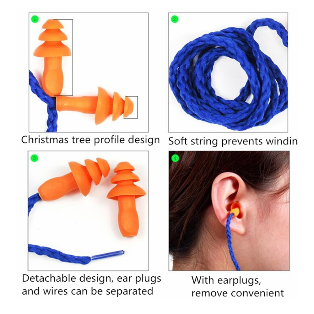 Ear Plug Anti Noise Snore Earplugs - Orange