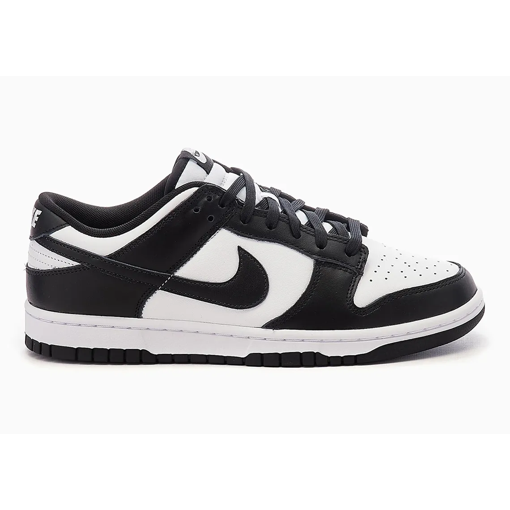 PU Leather Air Jordan 1 Low Neck Sneakers For Men - White and Black 