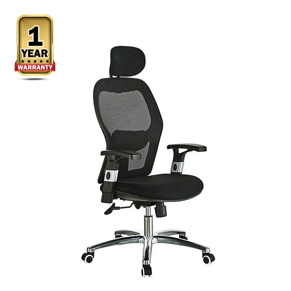 Nylon Mesh GE069 Headrest Adjustable Executive Chair Black 2302