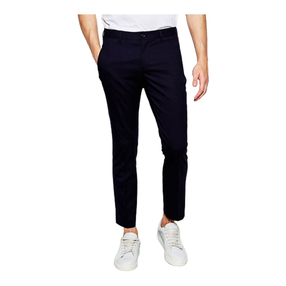 Cotton Chinos Gabardine Pant For Men - Deep Black - NZ-3181