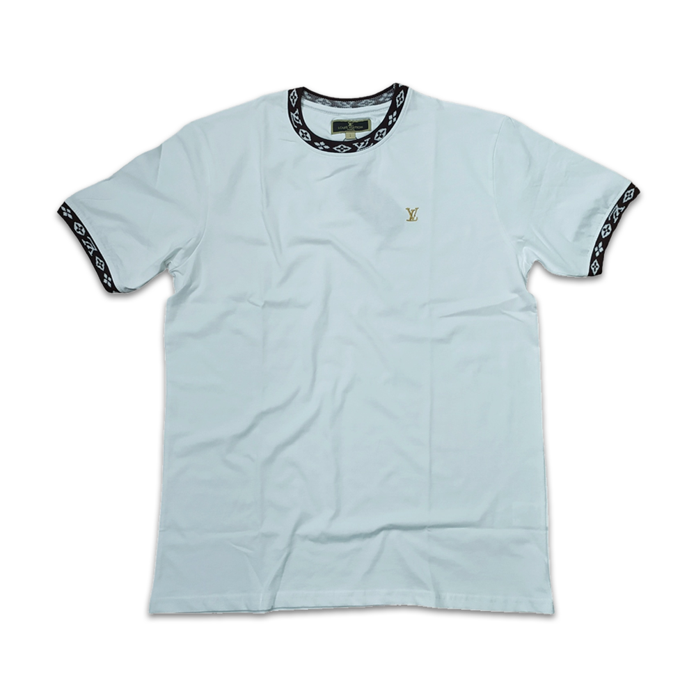 Louis Vuitton Jacquard Coller T Shirt For Men - LVJTS -WH