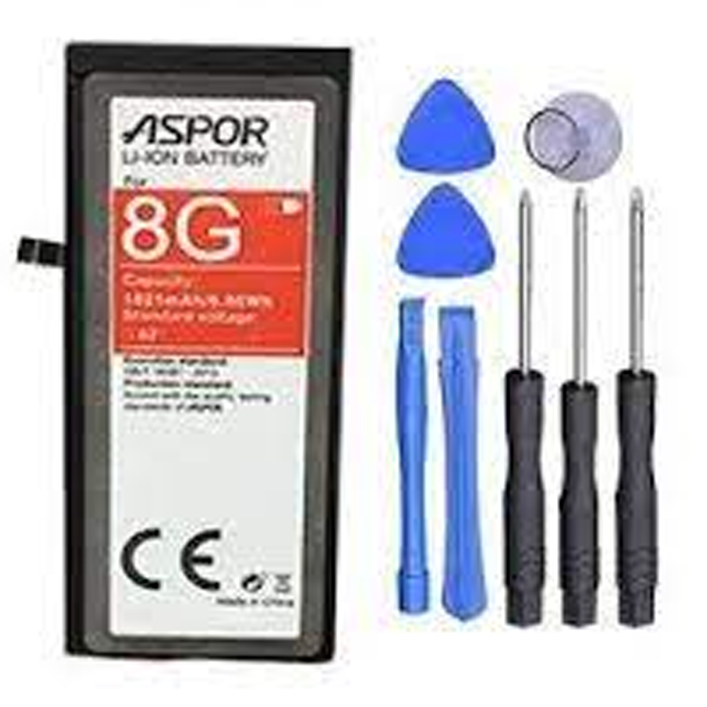 Aspor IP 8G iPhone 8G 1821 Li-ion Battery With Repair Tools - White