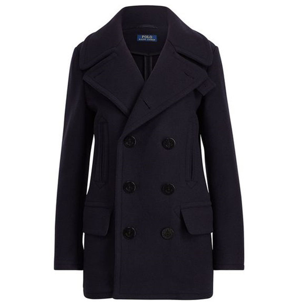 Blended Casual Winter Long Coat For Women - Navy Blue - LC-65