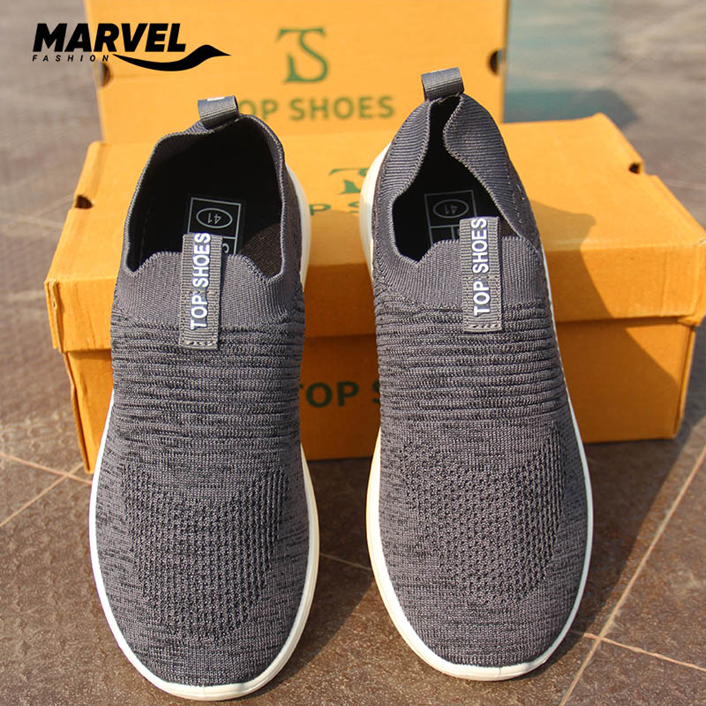 Mesh Casual Running Shoes For Men - Gray - LS02