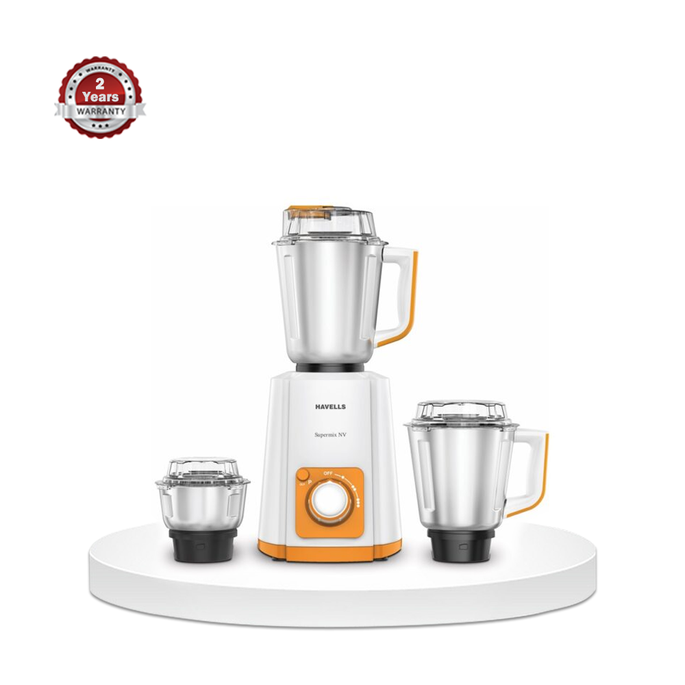 Havells NV-700W SuperMixer Grinder 3 SS Jars - White