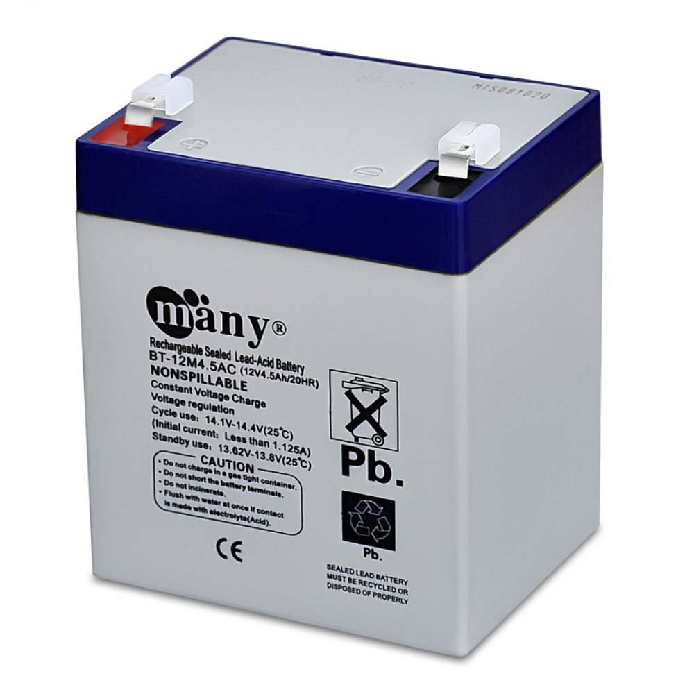 Heavy Duty Rechargeable Sealed Lead Acid Battery - 12V - White