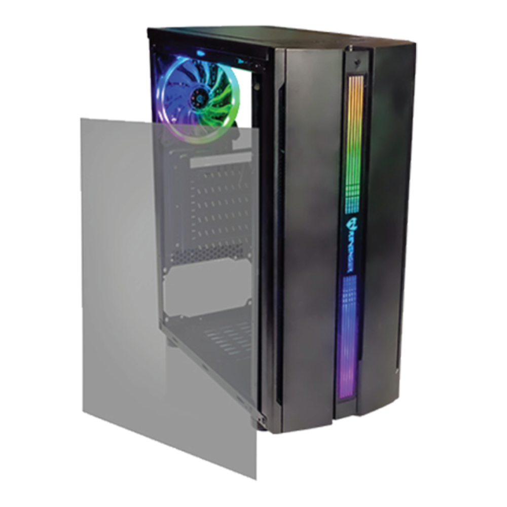 Revenger Naga Mid Tower RGB Gaming Casing - Black