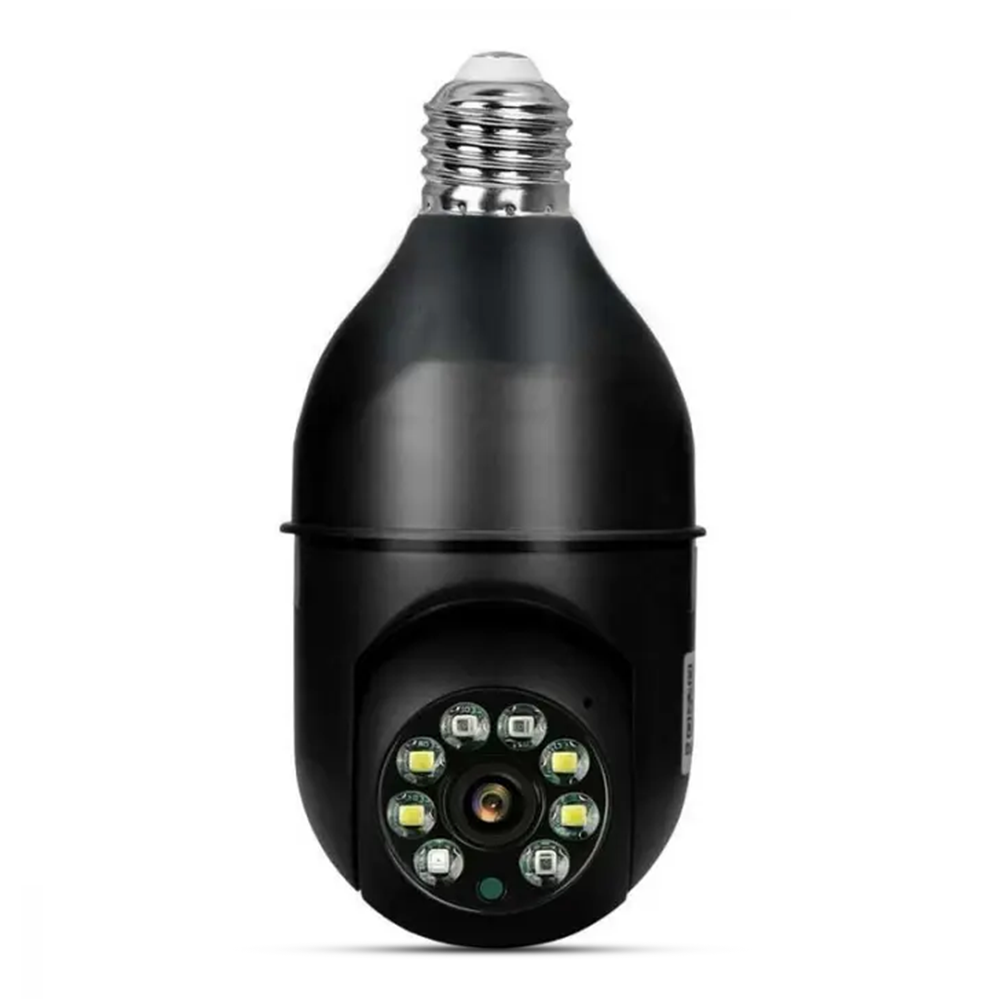 Bulb Camera Security Camera Night Vision CCTV Camera WIFI Indoor Auto Tracking PTZ Full HD Camera E27 - 2MP With Bulb E27 Socket