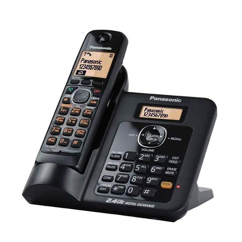 Panasonic KX-TG3811SX Single Line Digital Cordless Telephone- 1.8-inch -  Black