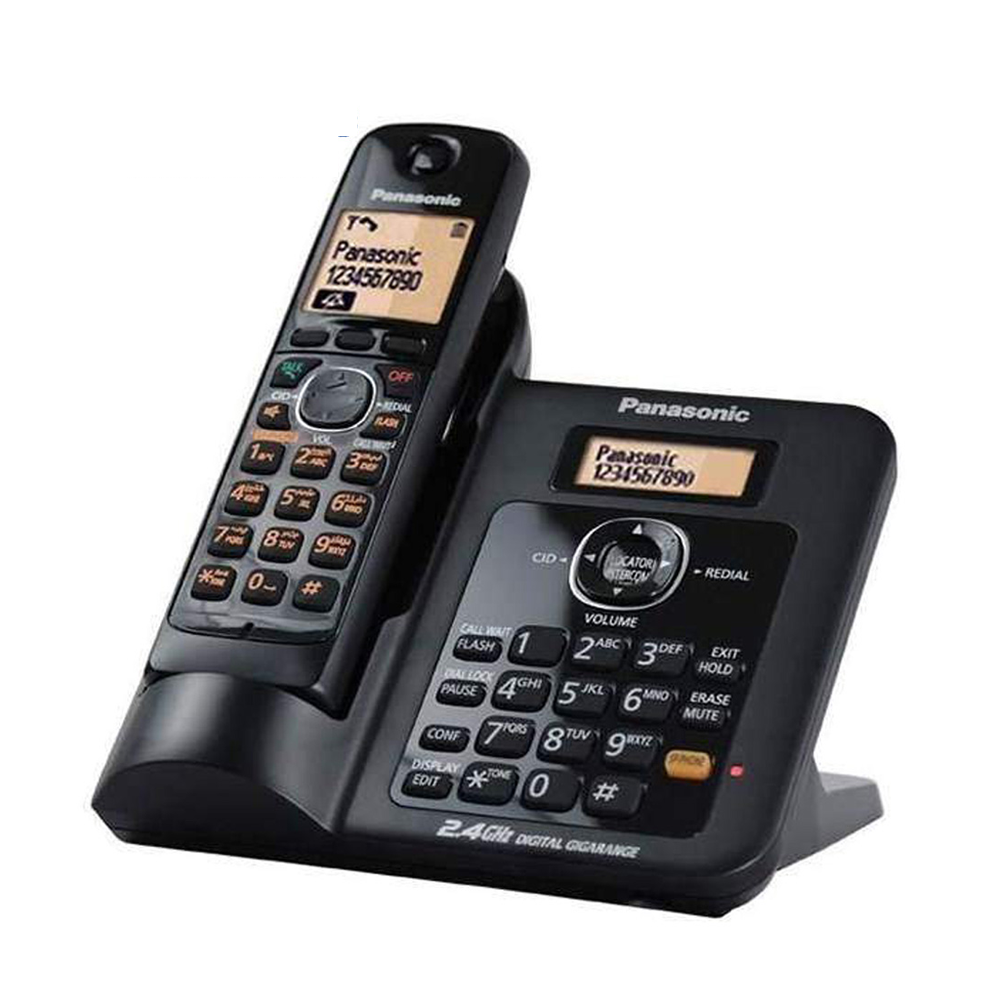 Panasonic Single Line Digital Cordless Telephone, Black