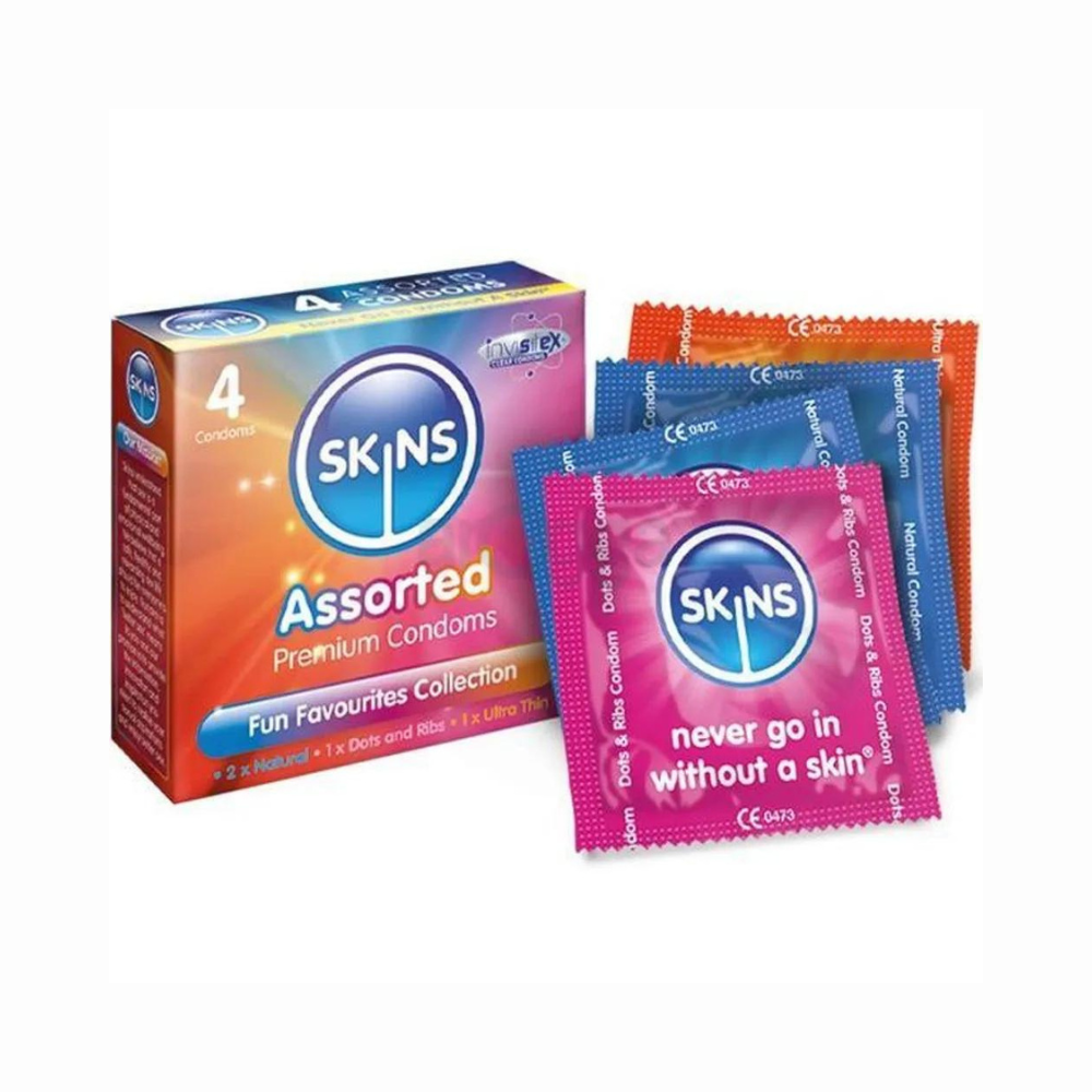 Skin Assorted Condoms - 4 Pcs Pack