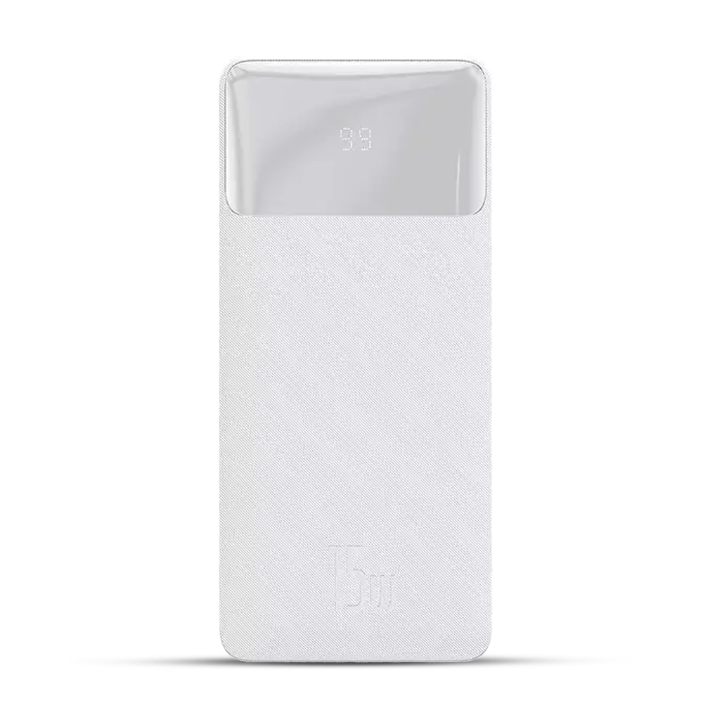 Baseus Bipow 15W Digital Display Power Bank - 20000mAh - White